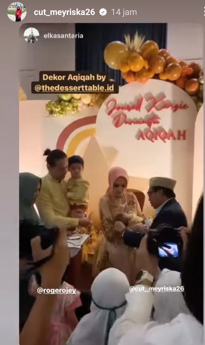 digelar mewah ini potret akikah baby jourell anak kedua roger dan cut meyriska