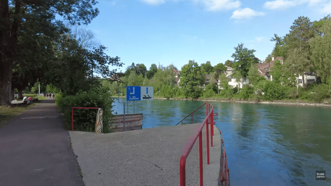 aturan berenang dan fasilitas di sungai aare swiss