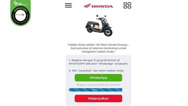 hoaks honda bagi bagi all new scoopy gratis lewat whatsapp