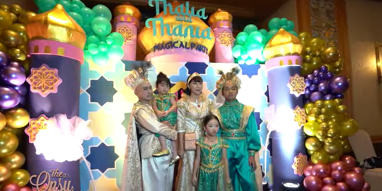 Bak Princess, Ini Momen Ulang Tahun Tania dan Thalia Anak Ruben Onsu