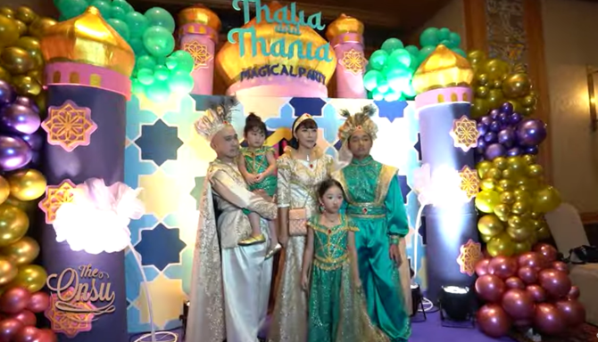 bak princess ini momen ulang tahun tania dan thalia anak ruben onsu