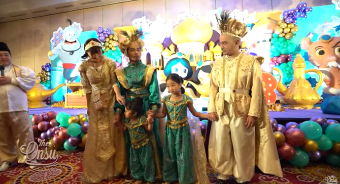bak princess ini momen ulang tahun tania dan thalia anak ruben onsu