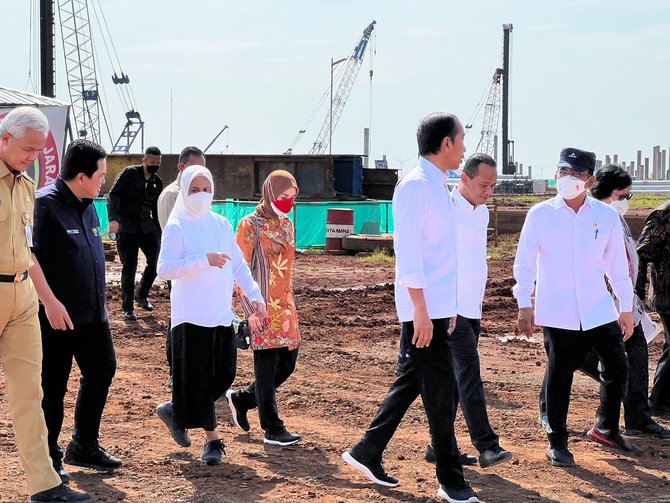 presiden jokowi tinjau kawasan industri terpadu batang