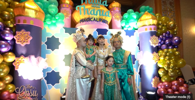 bak princess ini momen ulang tahun tania dan thalia anak ruben onsu