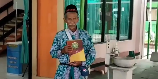 Nabung 34 Tahun, Kakek Buruh Bangunan Asal Madiun Ini Wujudkan Impian Naik Haji