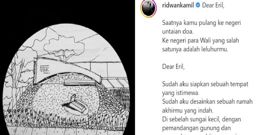 Ridwan Kamil: Eril, Rumah Akhirmu Berada di Sebelah Masjid yang Sedang Dibangun Ayah