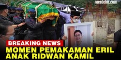 VIDEO: Detik-Detik Pemakaman Eril Anak Ridwan Kamil di Bandung