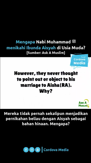 jawaban cerdas mengapa nabi muhammad saw menikahi aisyah di usia muda
