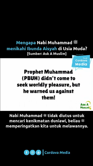 jawaban cerdas mengapa nabi muhammad saw menikahi aisyah di usia muda