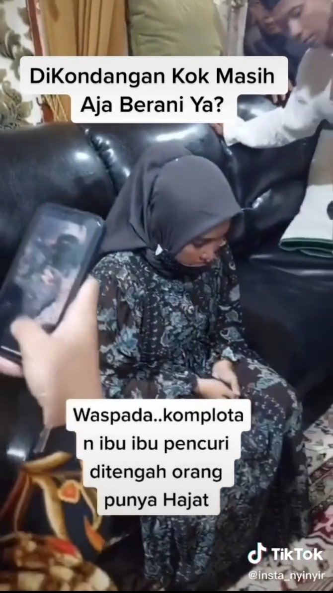 viral emak emak tertangkap mencuri di hajatan modus pura pura jadi tamu