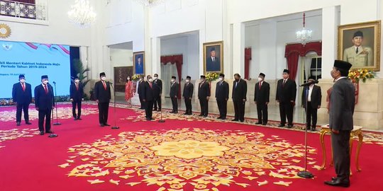 Reshuffle Kabinet: Daftar Lengkap Menteri dan Wamen Baru Kabinet Jokowi-Ma'ruf Amin