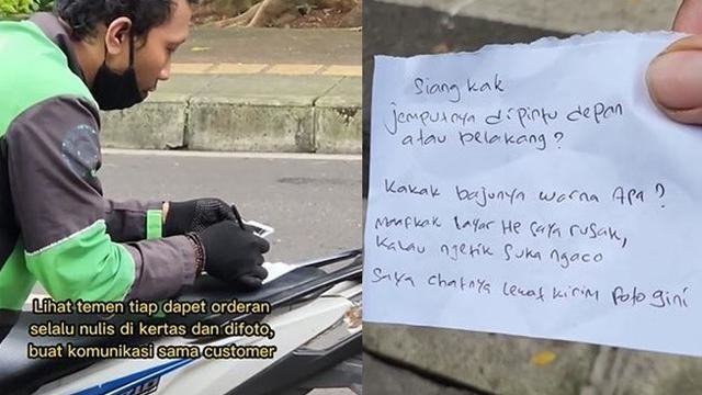 layar ponsel milik pengendara ojol ini rusak cara chat ke pelanggan curi perhatian