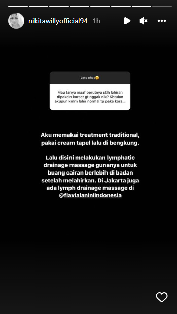 nikita willy pakai cara tradisional