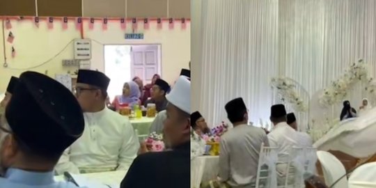 Pelaminan Ambruk saat Akad, Pengantin Pria Ini Tetap Tampak Santai