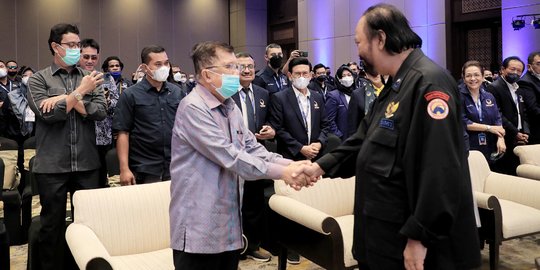 Jusuf Kalla Bicara Keromantisan Tahun Politik 2022 di Rakernas Nasdem