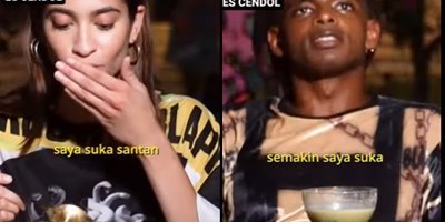 begini sikap bule lihat es cendol awalnya jijik setelah makan reaksinya tak terduga