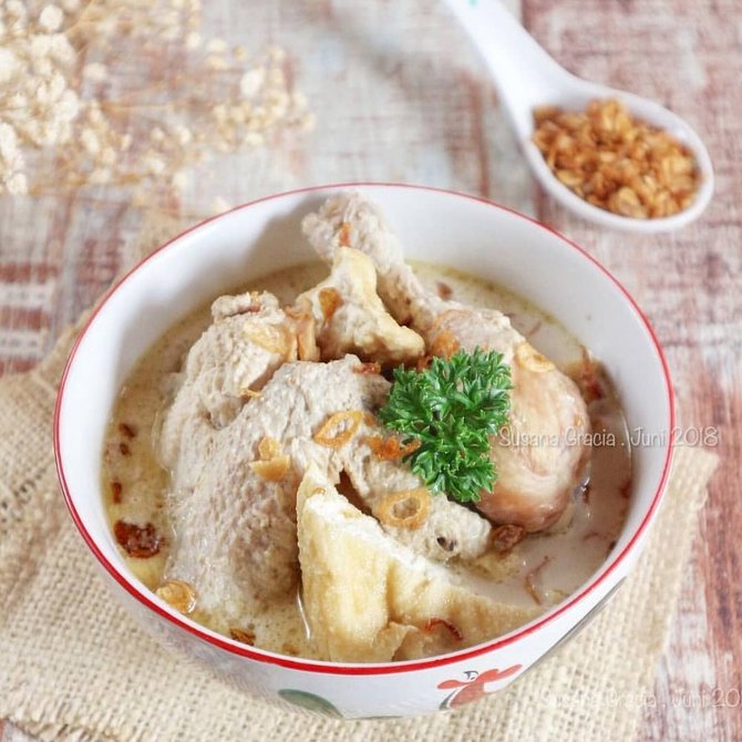 opor ayam putih amp tahu