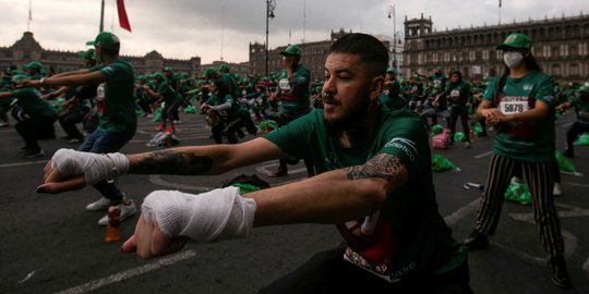 Latihan Tinju Terbanyak Dunia Pecah di Meksiko