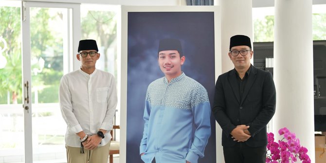 Takziah ke Rumah Ridwan Kamil, Sandiaga Uno Tulis Doa Terbaik untuk Eril