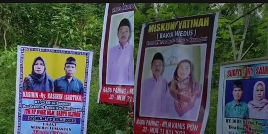 Pasangan Pengantin Ini Pasang Banner Nikahan di Pinggir Jalan, Viral Dikira Caleg