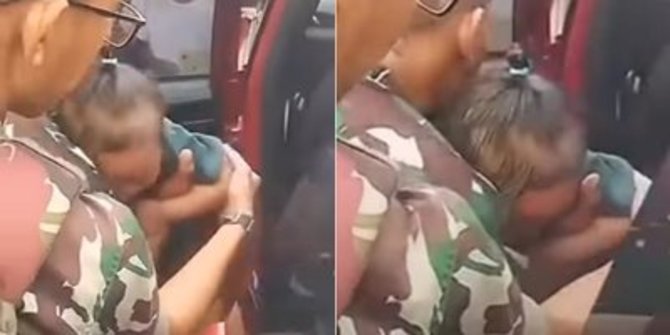 Aksi Heroik TNI Selamatkan Balita Terkunci Dalam Mobil, Pecahkan Kaca Pakai Tangan
