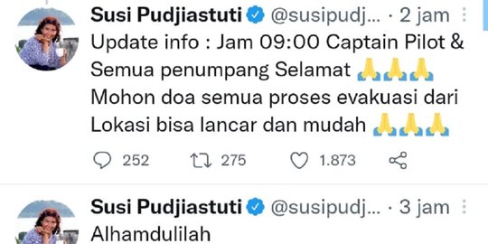 Pesawat Susi Air Kecelakaan di Timika Papua, Pilot dan Enam Penumpang Selamat