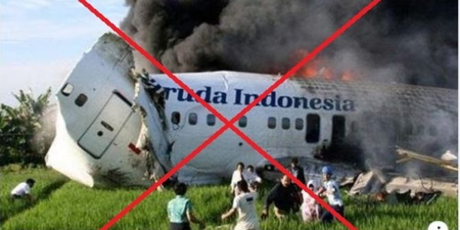 CEK FAKTA: Foto Kecelakaan Pesawat Garuda Bukan Terjadi di Juni 2022, Simak Faktanya