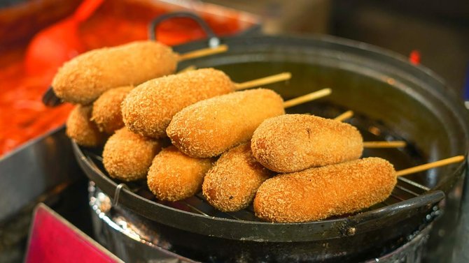 ilustrasi corn dog