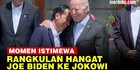 VIDEO: Momen Jokowi Sandarkan Kepala Dirangkul Joe Biden, Tertawa Bareng di KTT G7