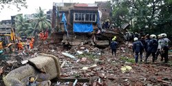 Kondisi Bangunan 4 Lantai yang Ambruk hingga Tewaskan 19 Orang di India