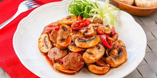 Resep Jamur Kancing Bumbu Pedas, Enak dan Mudah Dibuat