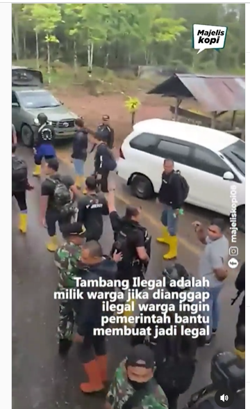 tni vs brimob bentrok di tambang emas ilegal