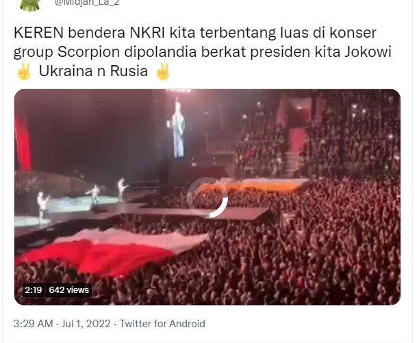 cek fakta hoaks bendera indonesia berkibar di konser scorpions