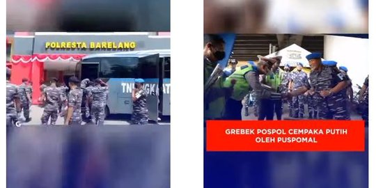 Para TNI AL 'Gerebek' Kantor Polisi, Ujungnya Ada Momen Suap-suapan