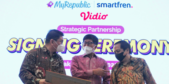 Gandeng Vidio, MyRepublic dan Smartfren Wujudkan Kolaborasi Strategis