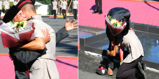 Viral Anak Sopir Angkot Dilantik Jadi Polisi, Pidato Sang Ayah Bikin Haru