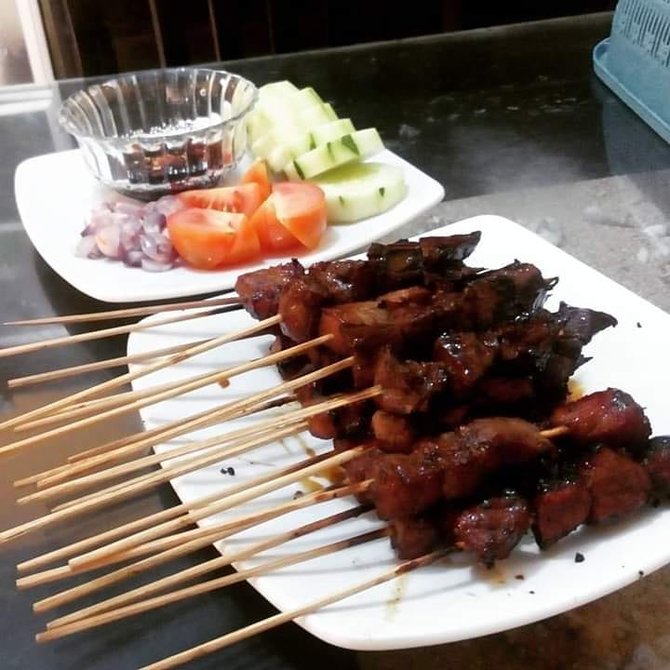 sate sapi bakar dan goreng