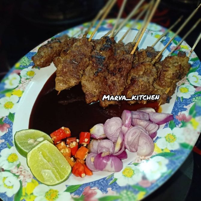 sate sapi bakar dan goreng