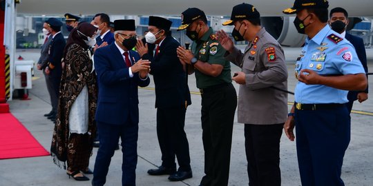 Ma'ruf Amin Tiba di Tanah Air Usai Laksanakan Ibadah Haji