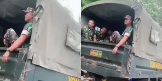 Perempuan Heboh Semangati Anggota TNI di Dalam Mobil, Tak Kenal tapi Panggil Sayang