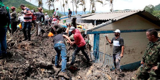 Tanah Longsor Timbun Sekolah di Kolombia, 3 Anak Tewas, 19 Selamat