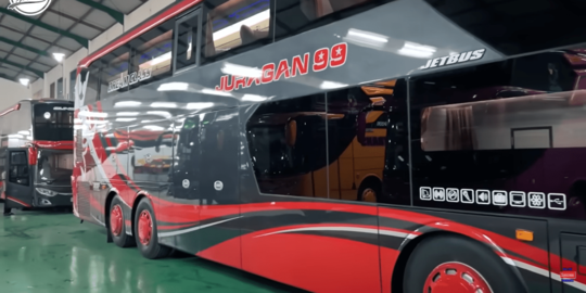 Baru Rilis, Ini Potret Double Decker Milik Juragan 99 Trans yang Elegan dan Mewah