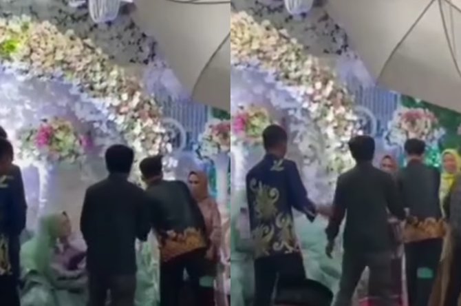 viral pria datangi pernikahan mantan pacar mempelai wanita nangis histeris