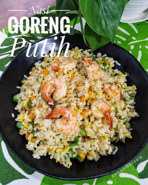 nasi goreng putih udang