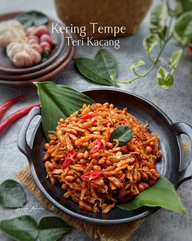 tempe goreng teri kacang