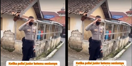 Bikin Salfok Ketika Polisi Senior Ketemu Junior di Jalanan 'Kakak Pulang Bentar Lagi'