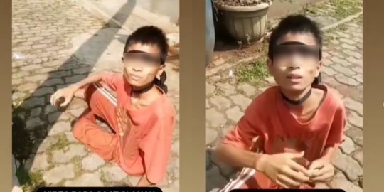Video Viral, Bocah Laki-Laki Mengesot di Jalan dengan Kondisi Kaki Terikat Gembok