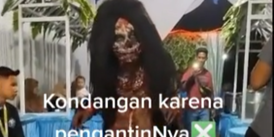 Tak Biasa, Tamu Ini Hadiri Pesta Pernikahan dengan Kostum Hantu