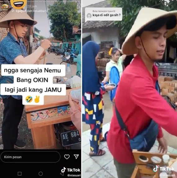 sosok tukang jamu ini viral di media sosial wajahnya mirip okin mantan suami rachel