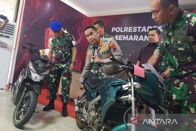 motor pelaku penembakan istri tni di semarang